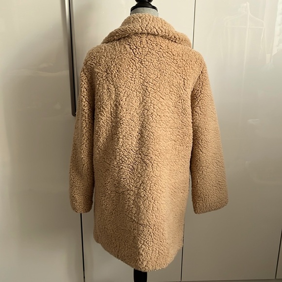 HOST PICK ✨Oversized Faux Teddy Sherpa Coat Double Breast Fully Lined, Size S/M - Picture 7 of 10